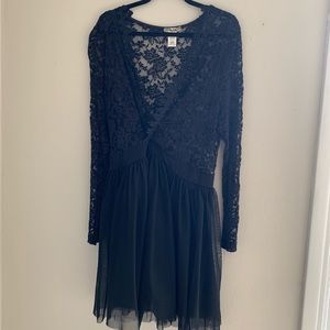 Lacy fit n flare dress